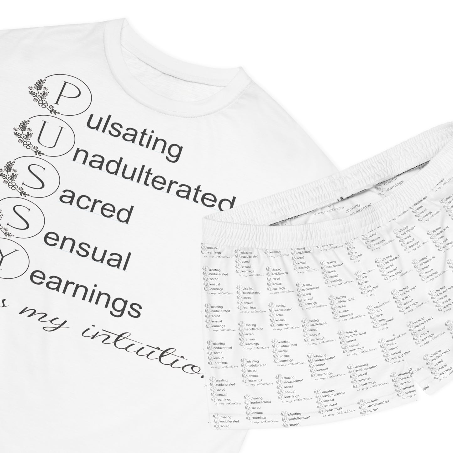 P*SSY is my Intuition Women's Short Pajama Set