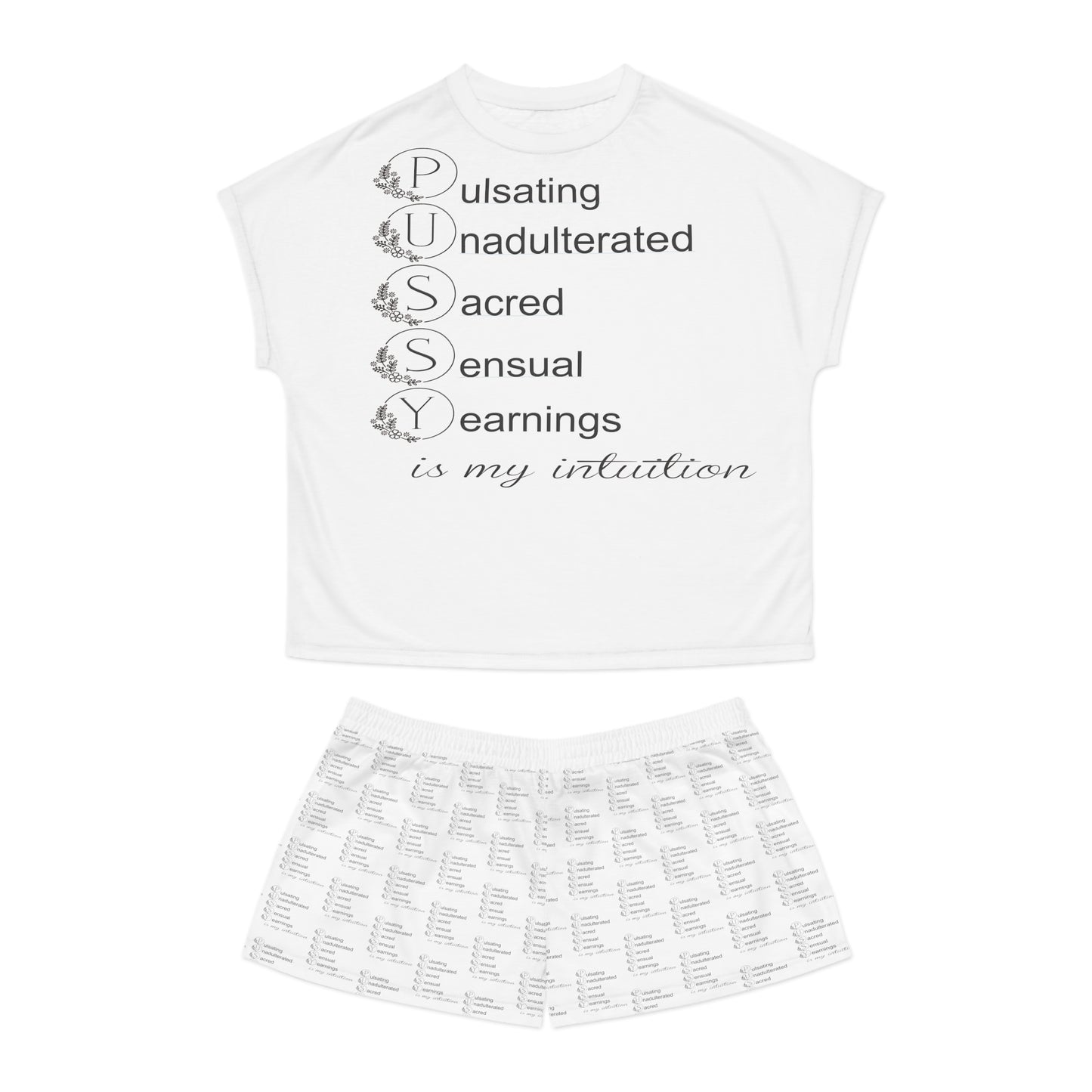 P*SSY is my Intuition Women's Short Pajama Set