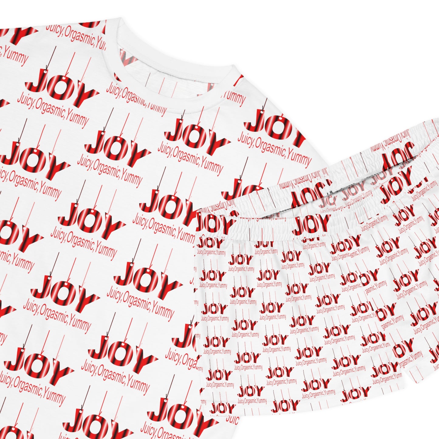 JOY- juicy,orgasmic,yummy Women's Short Pajama Set (AOP)