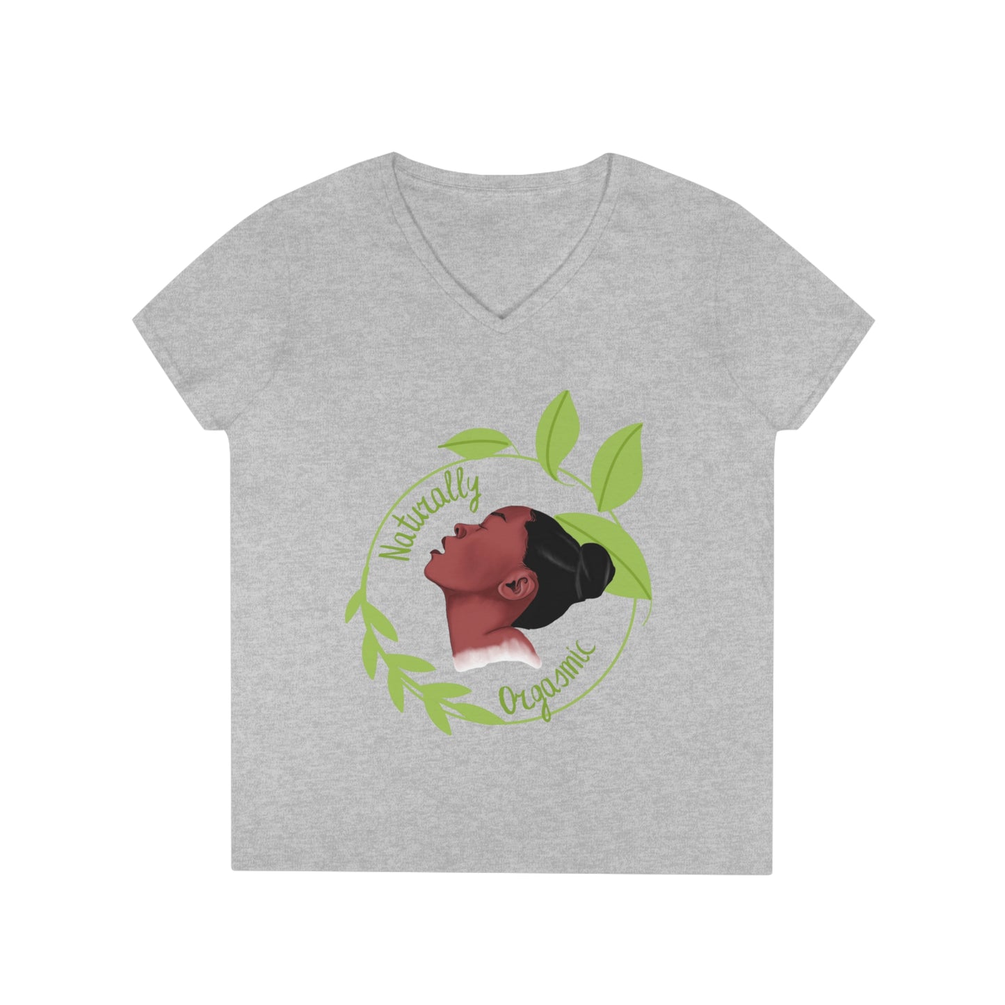 Naturally Orgasmic Ladies' V-Neck T-Shirt