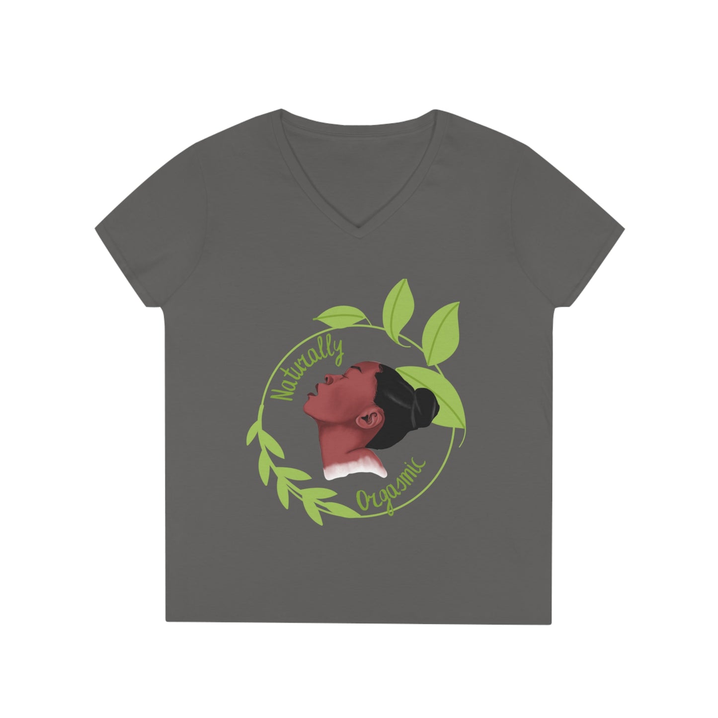 Naturally Orgasmic Ladies' V-Neck T-Shirt