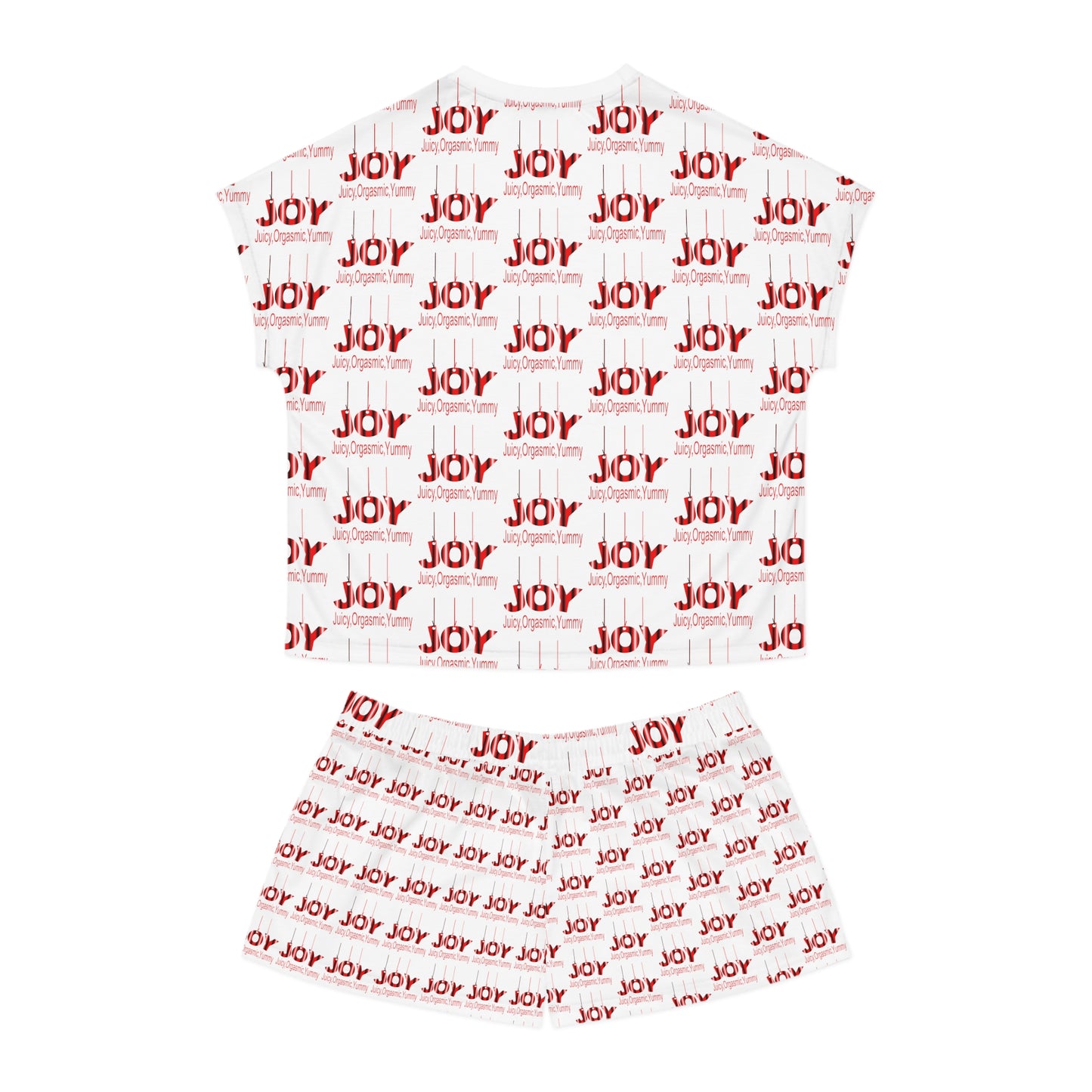 JOY- juicy,orgasmic,yummy Women's Short Pajama Set (AOP)