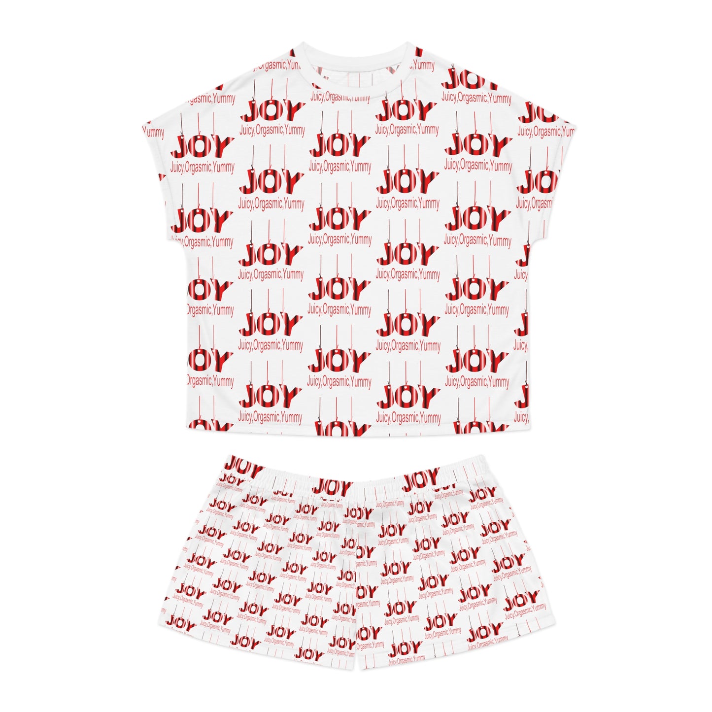 JOY- juicy,orgasmic,yummy Women's Short Pajama Set (AOP)