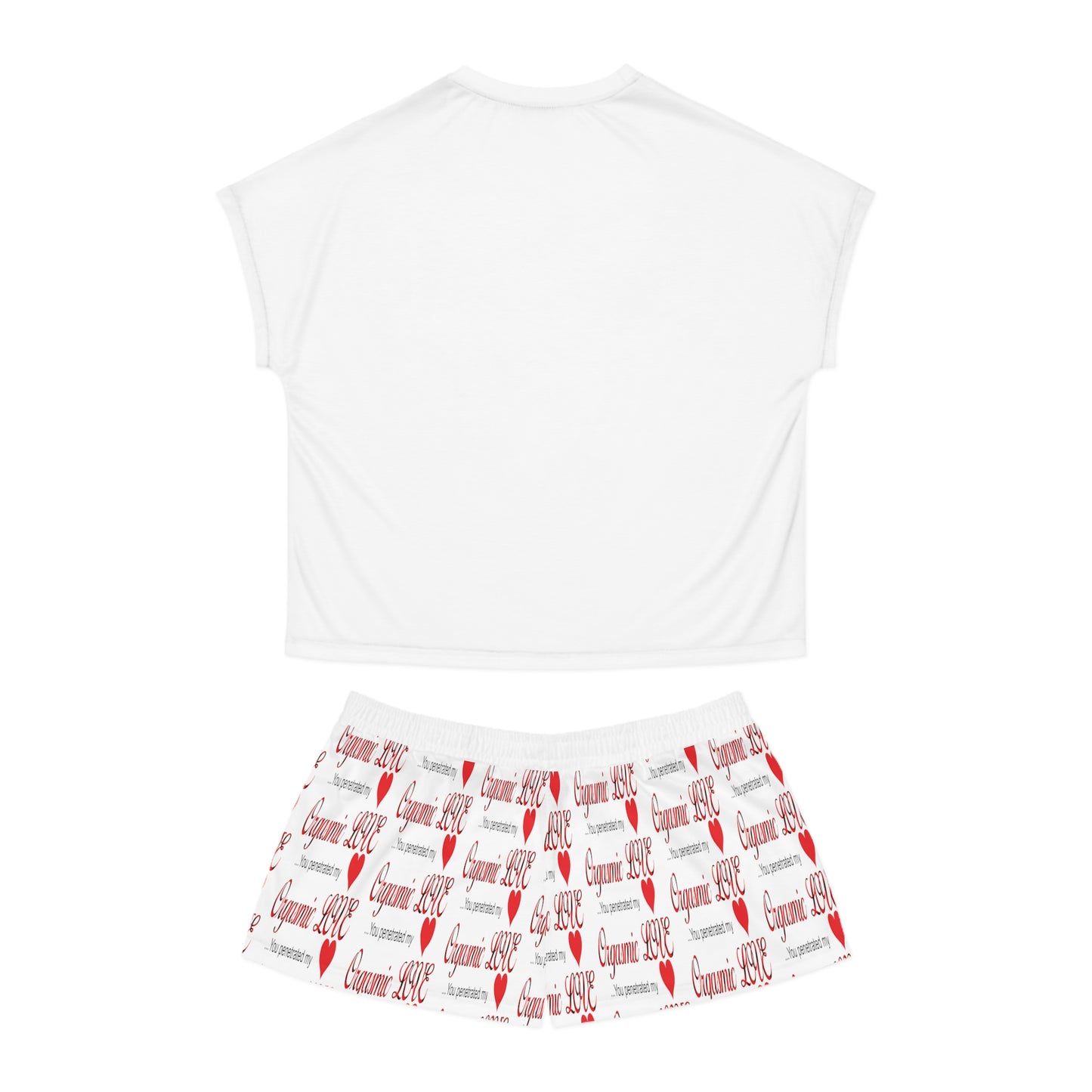 Orgasmic Love You Penetrated My Heart Women's Short Pajama Set (AOP)