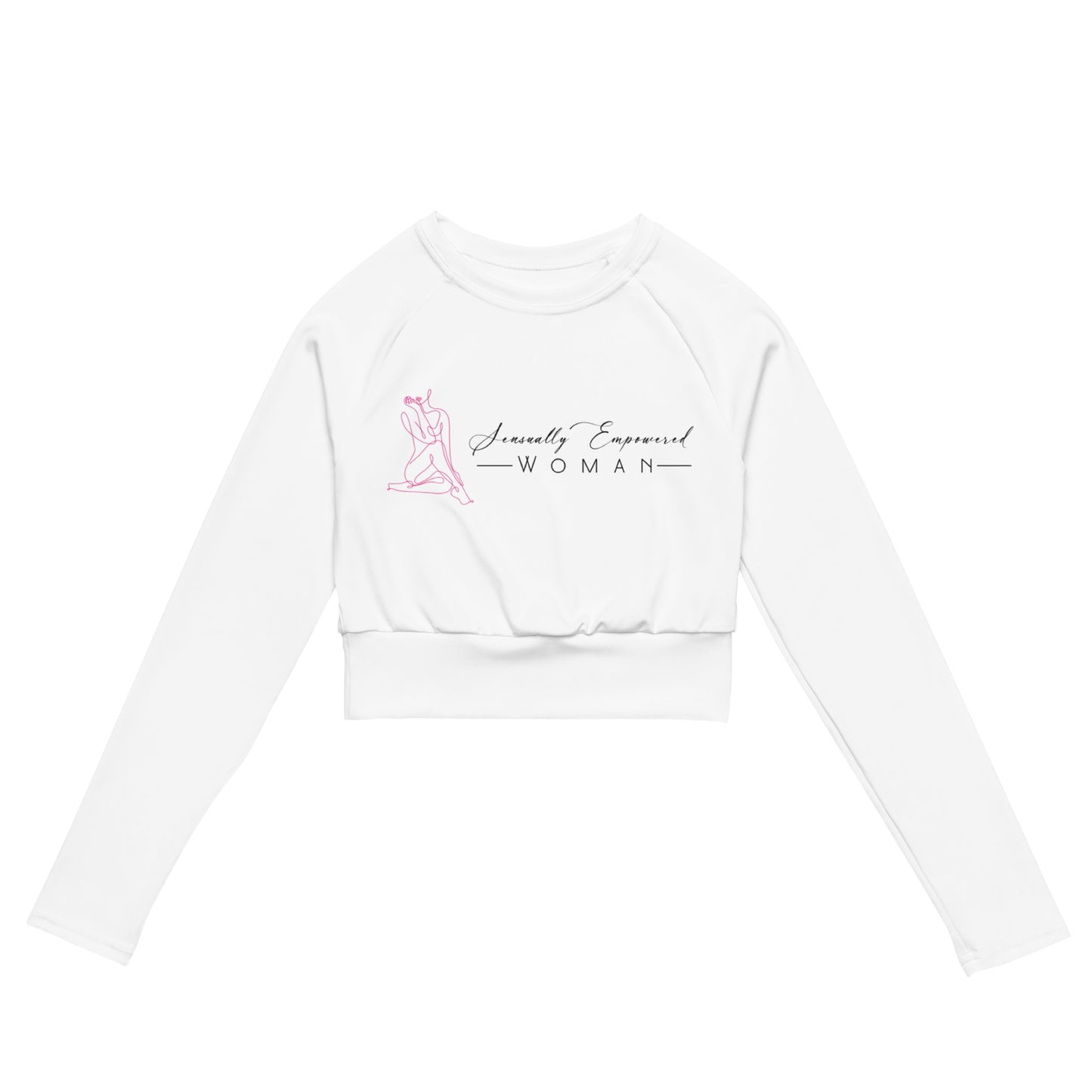 Recycled long-sleeve crop top