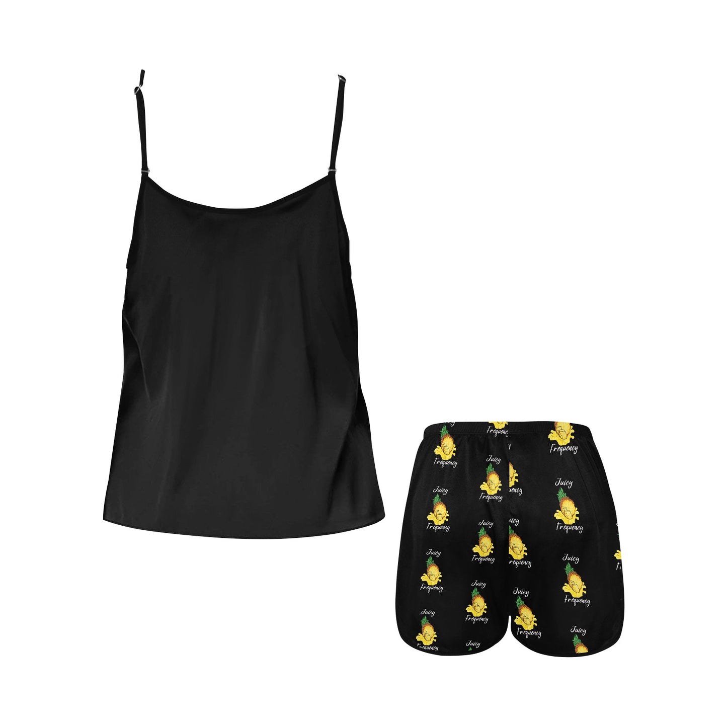 Juicy Frequency Pineapple Women's Spaghetti Strap Short Pajama Set