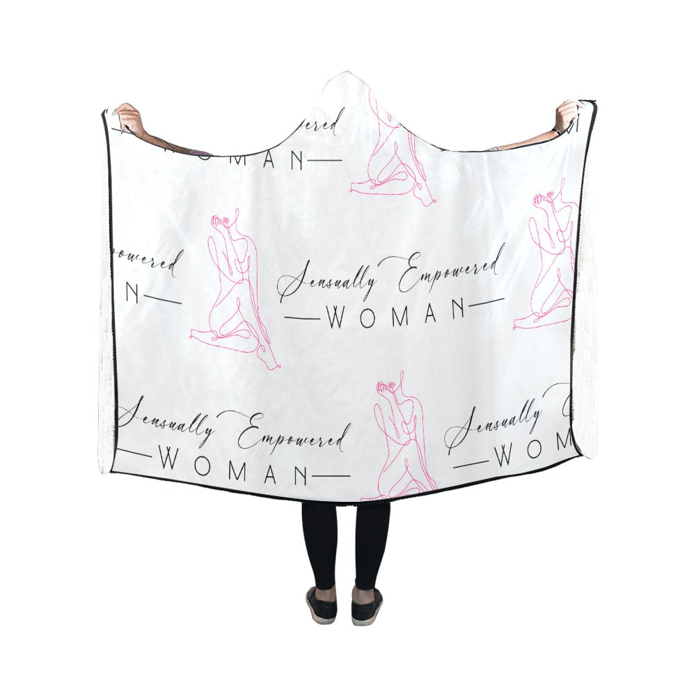 Sensually Empowered Woman Blanket Hooded Blanket 50"x40"