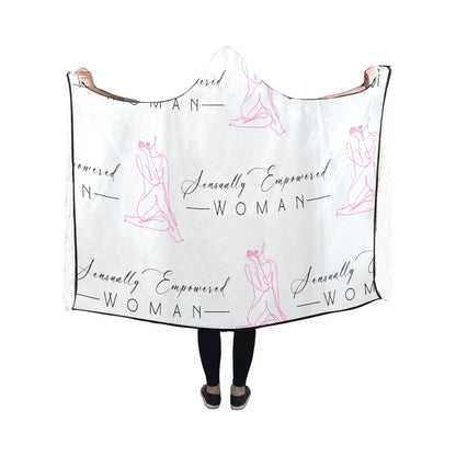 Sensually Empowered Woman Blanket Hooded Blanket 50"x40"