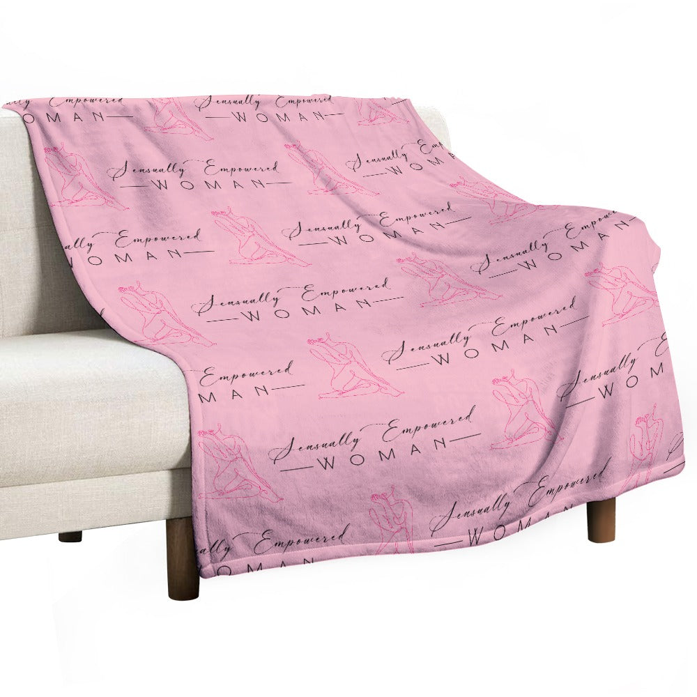 Sensually Empowered Woman Blanket Ultra-Soft Flannel Blanket Multiple Sizes