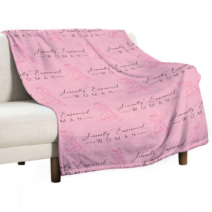 Sensually Empowered Woman Blanket Ultra-Soft Flannel Blanket Multiple Sizes