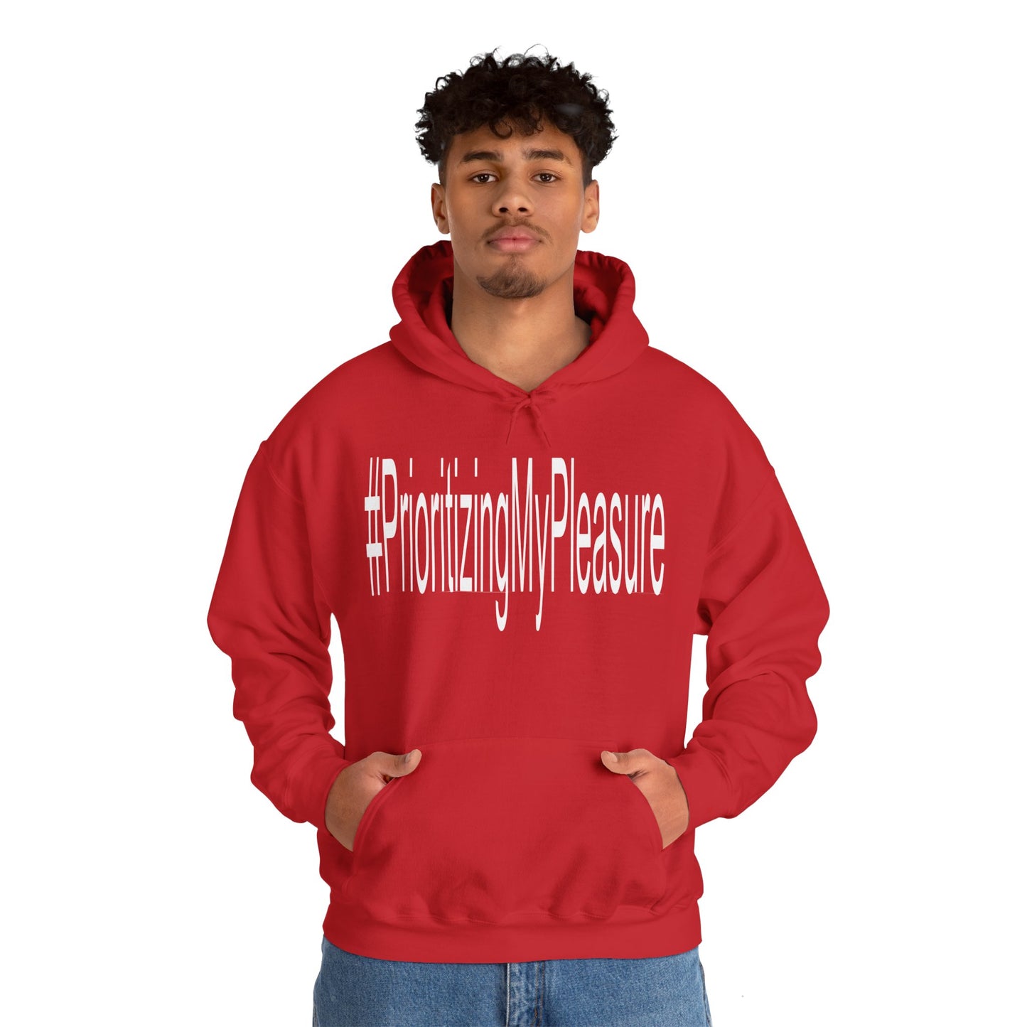 #PrioritizingMyPleasure Hooded Sweatshirt(white letters)