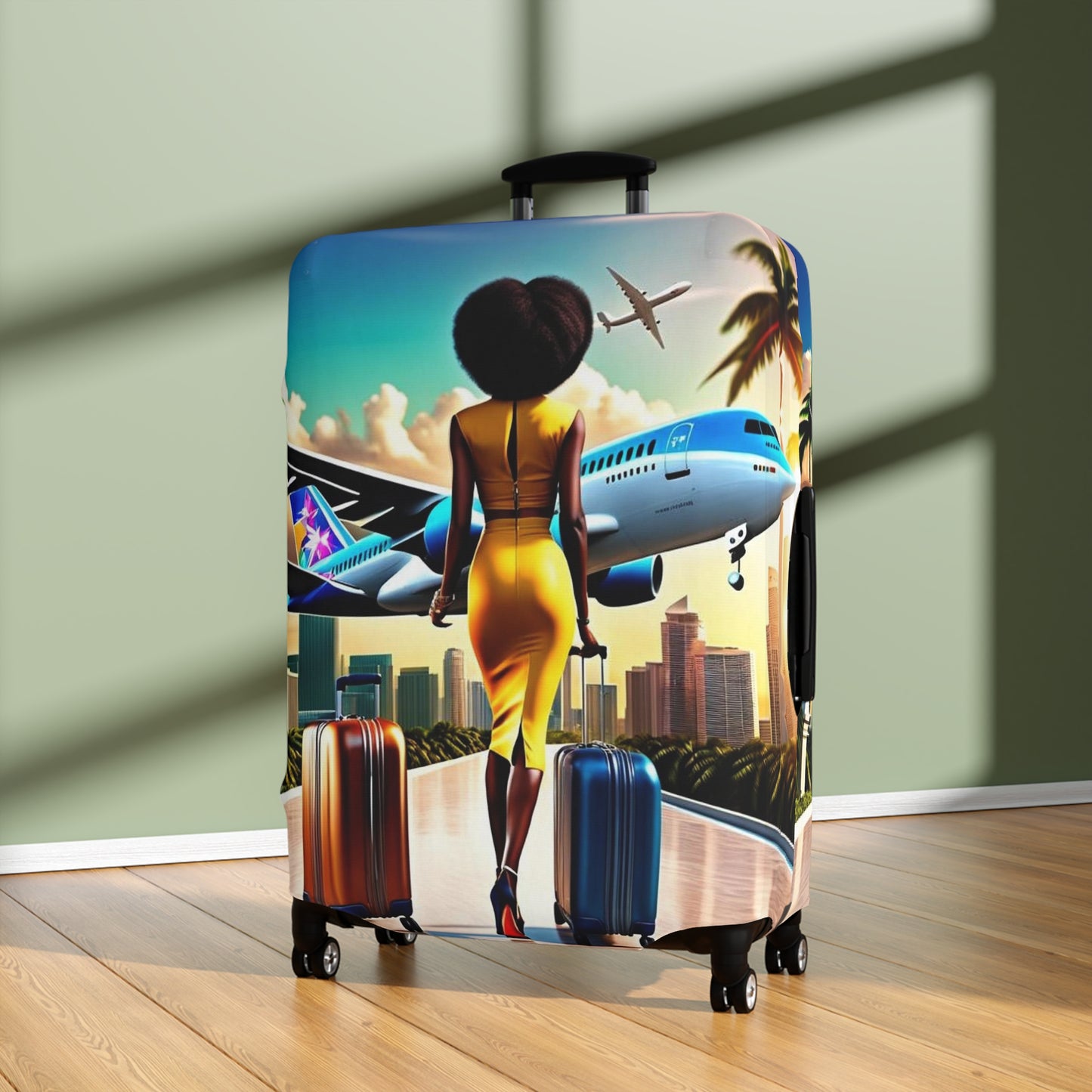 Jet Setter Collection The World Awaits Luggage Cover