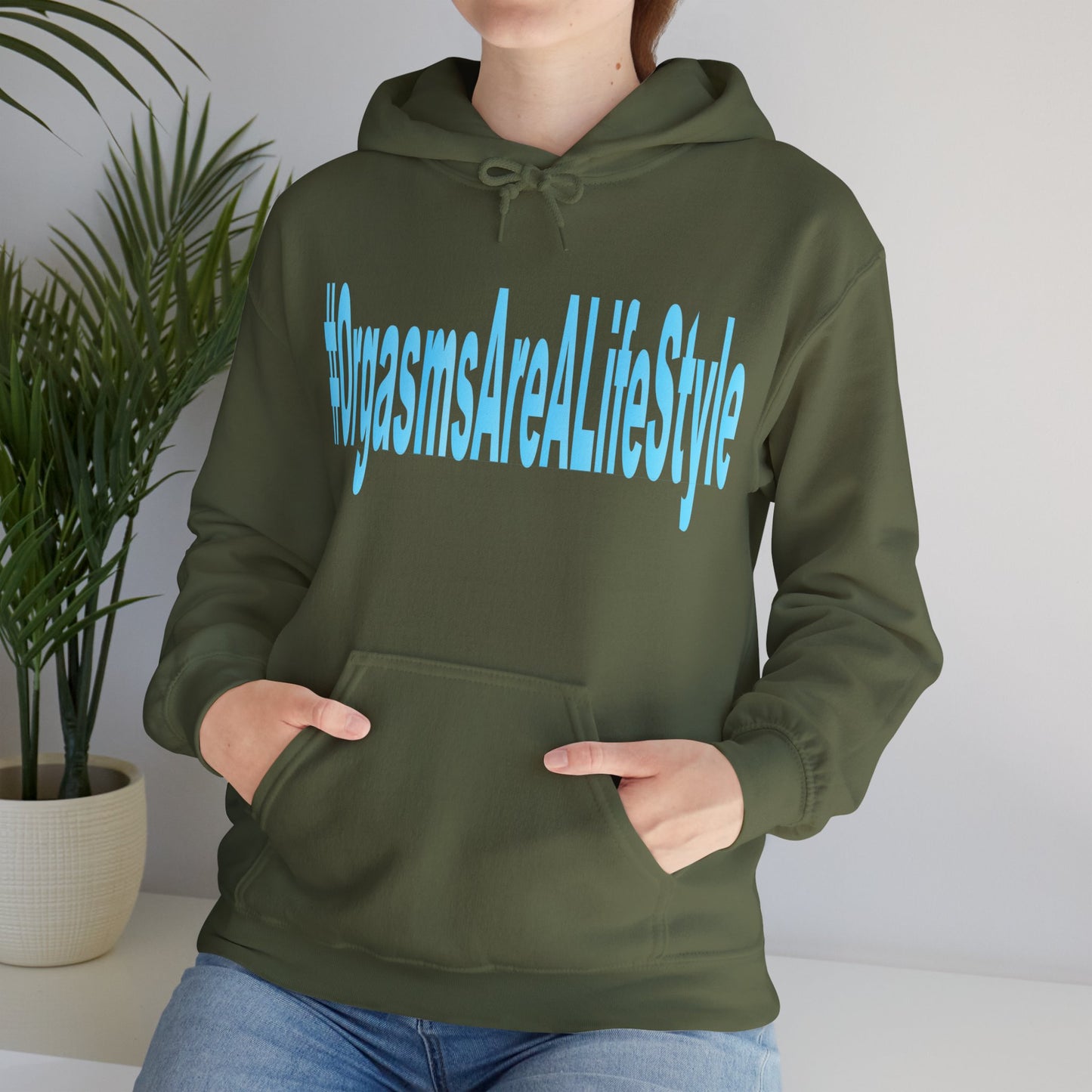 #OrgasmsAreALifeStyle Unisex Heavy Blend™ Hooded Sweatshirt