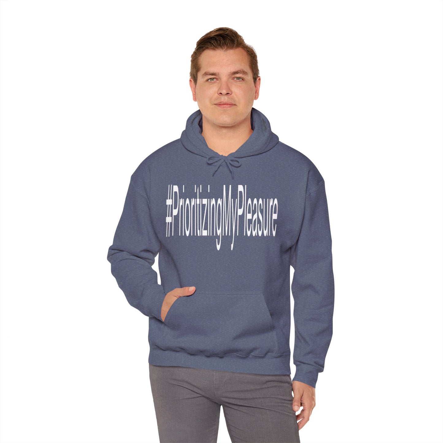 #PrioritizingMyPleasure Hooded Sweatshirt(white letters)