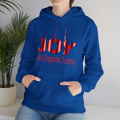 JOY- juicy,orgasmic,yummy  Hooded Sweatshirt