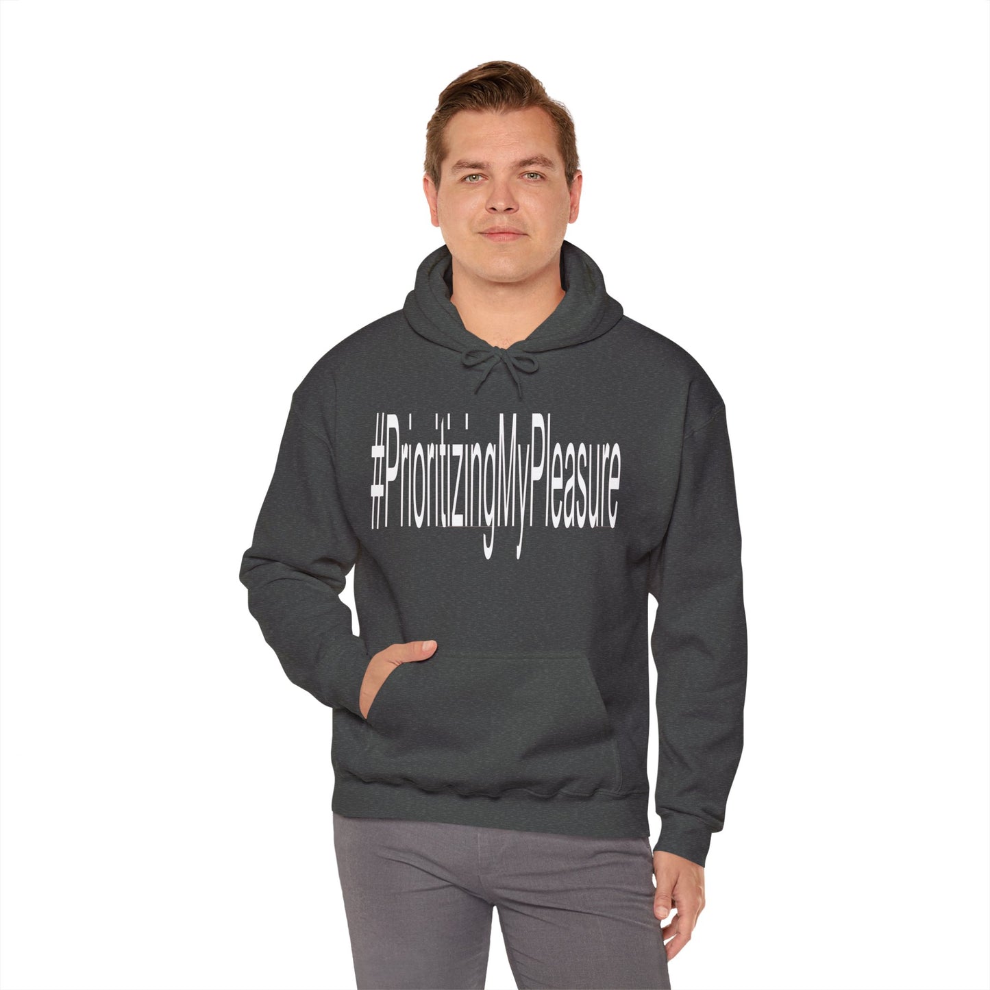 #PrioritizingMyPleasure Hooded Sweatshirt(white letters)