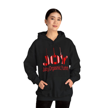 JOY- juicy,orgasmic,yummy  Hooded Sweatshirt