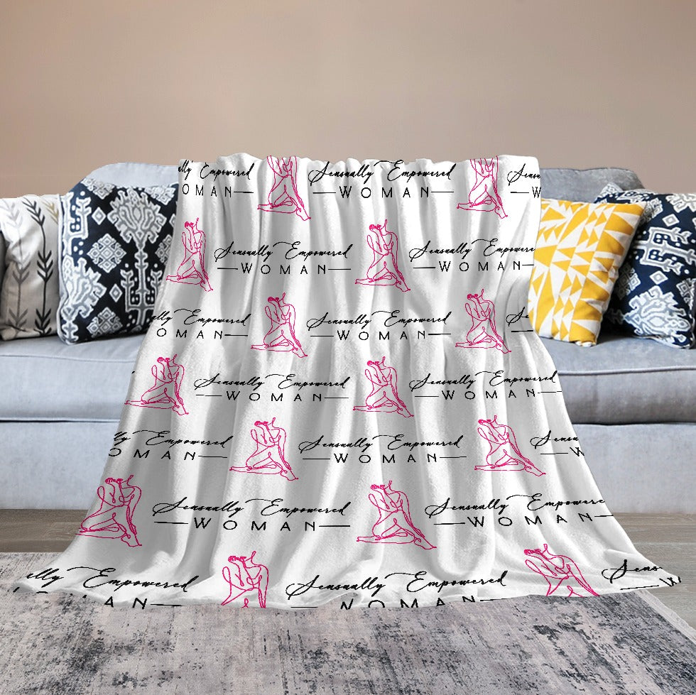 Sensually Empowered Woman Blanket Ultra-Soft Flannel Blanket Multiple Sizes