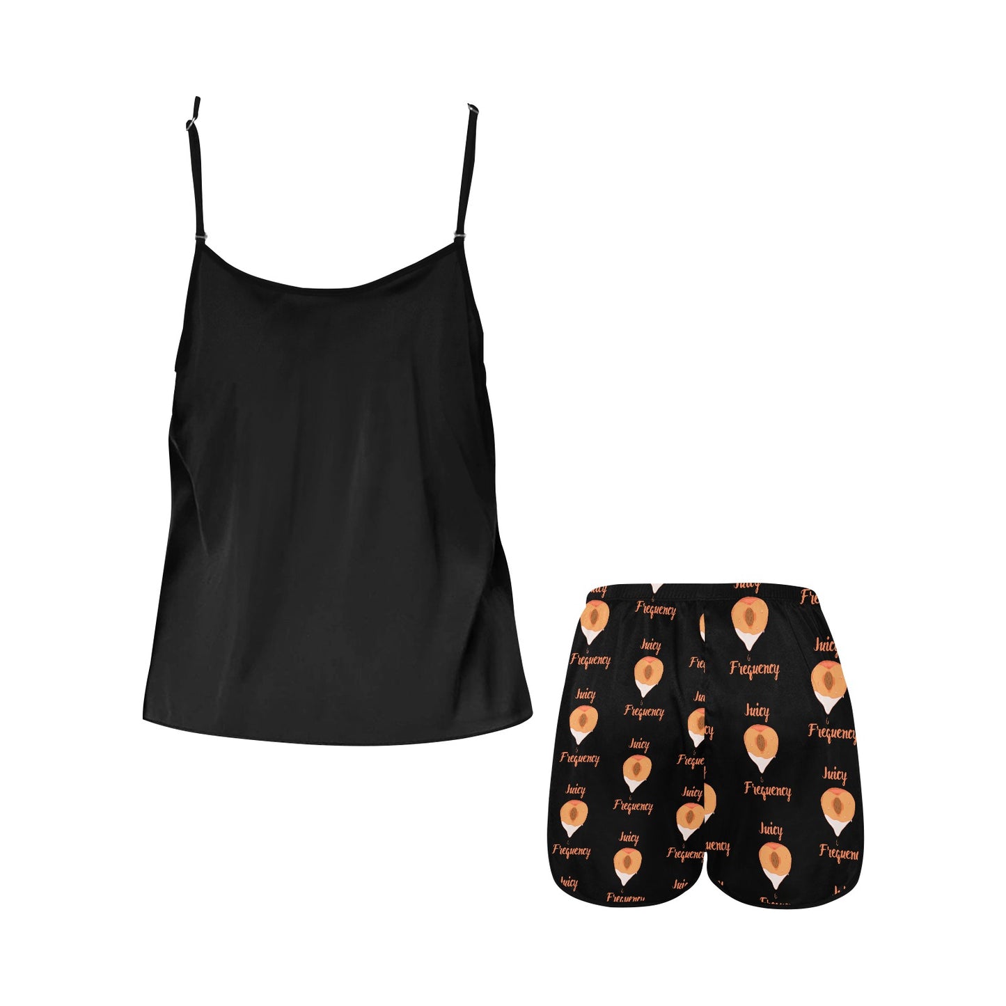 Juicy Frequency Peach Women's Spaghetti Strap Short Pajama Set