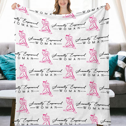 Sensually Empowered Woman Blanket Ultra-Soft Flannel Blanket Multiple Sizes