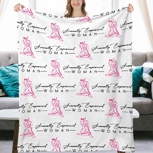 Sensually Empowered Woman Blanket Ultra-Soft Flannel Blanket Multiple Sizes