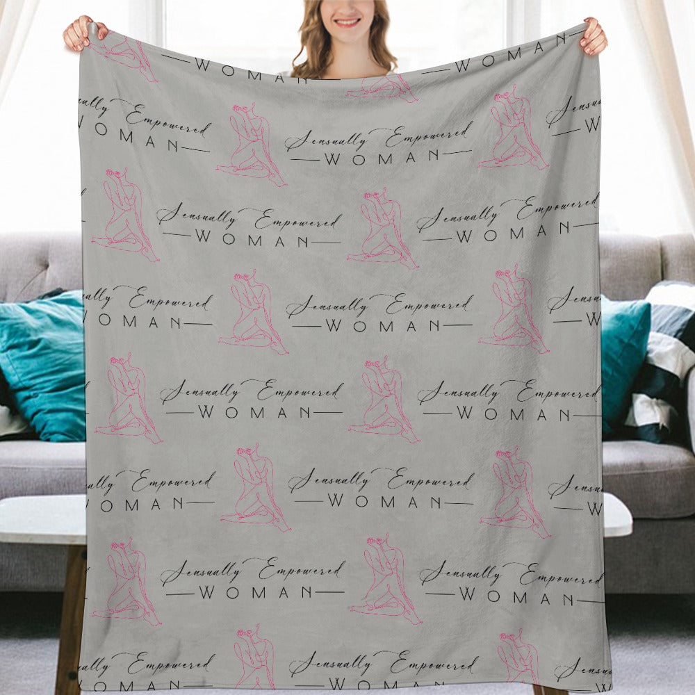 Sensually Empowered Woman Blanket Ultra-Soft Flannel Blanket Multiple Sizes