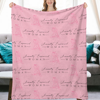 Sensually Empowered Woman Blanket Ultra-Soft Flannel Blanket Multiple Sizes