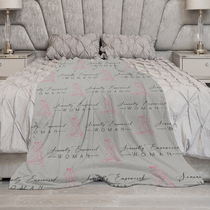 Sensually Empowered Woman Blanket Ultra-Soft Flannel Blanket Multiple Sizes