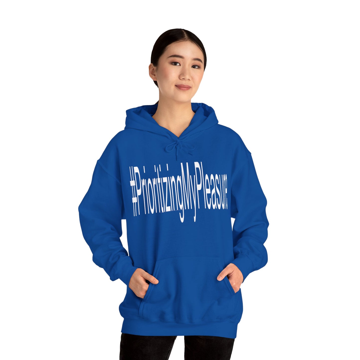 #PrioritizingMyPleasure Hooded Sweatshirt(white letters)