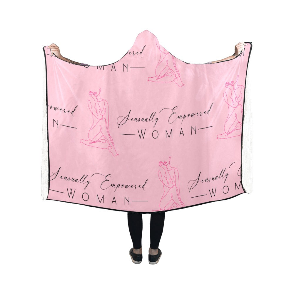 Sensually Empowered Woman Blanket Hooded Blanket 50"x40"