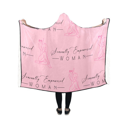 Sensually Empowered Woman Blanket Hooded Blanket 50"x40"