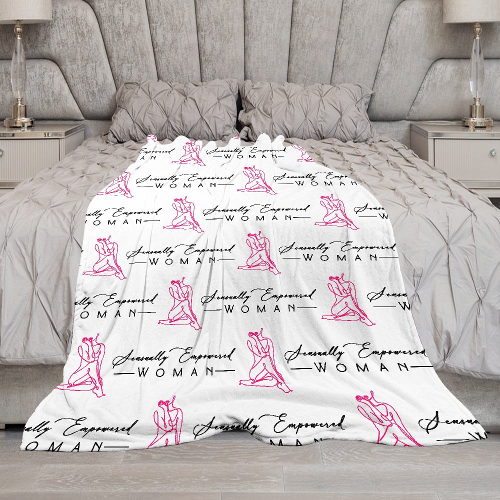 Sensually Empowered Woman Blanket Ultra-Soft Flannel Blanket Multiple Sizes