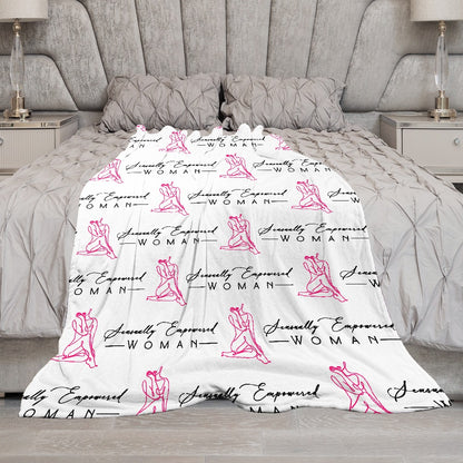 Sensually Empowered Woman Blanket Ultra-Soft Flannel Blanket Multiple Sizes
