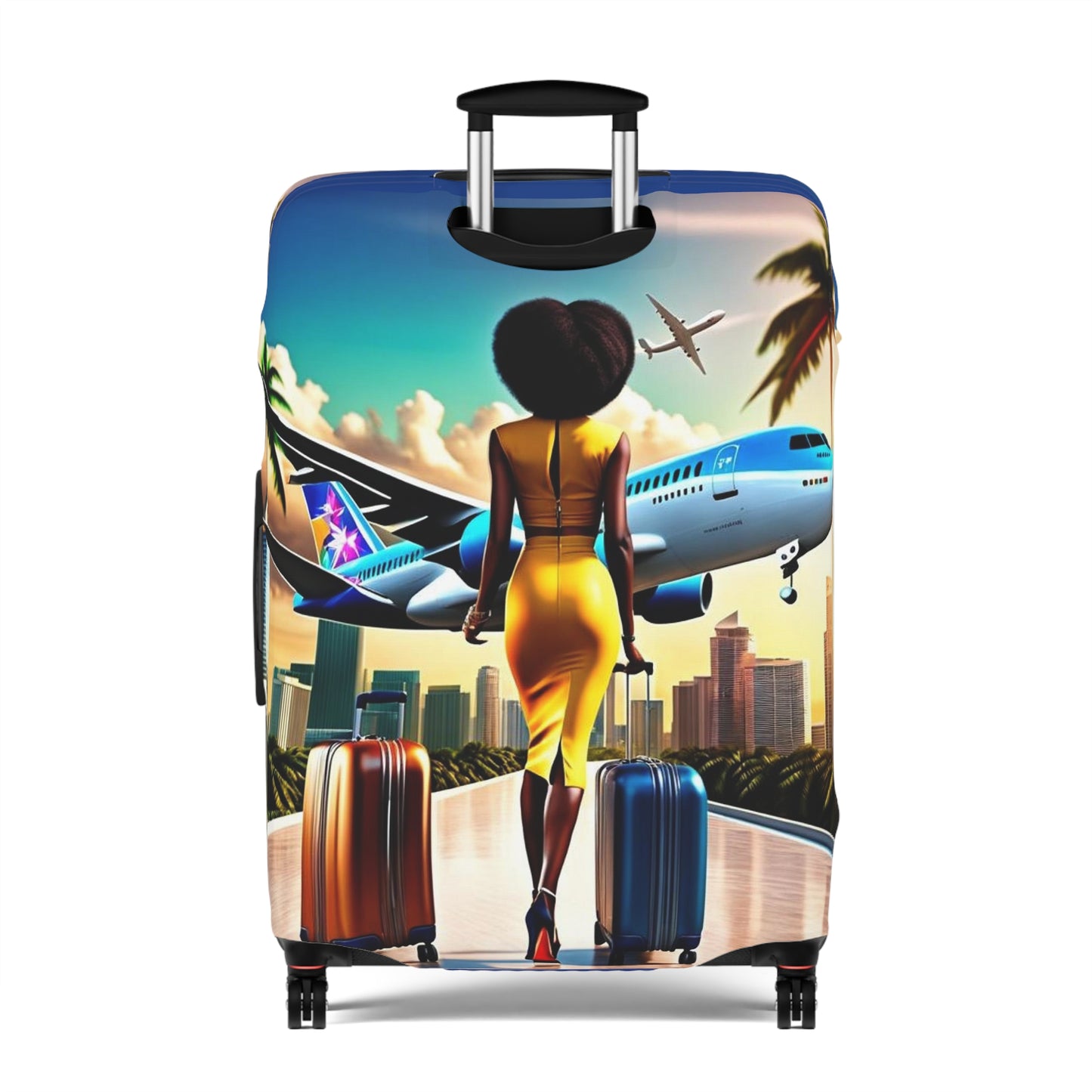 Jet Setter Collection The World Awaits Luggage Cover