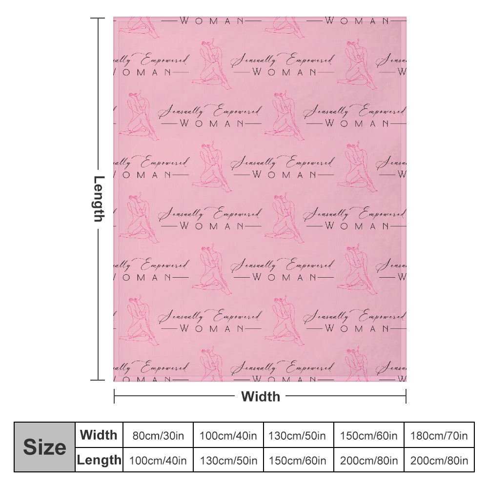Sensually Empowered Woman Blanket Ultra-Soft Flannel Blanket Multiple Sizes
