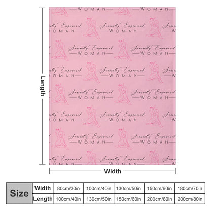 Sensually Empowered Woman Blanket Ultra-Soft Flannel Blanket Multiple Sizes