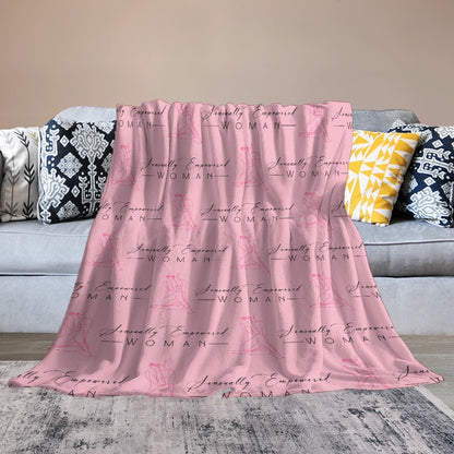 Sensually Empowered Woman Blanket Ultra-Soft Flannel Blanket Multiple Sizes