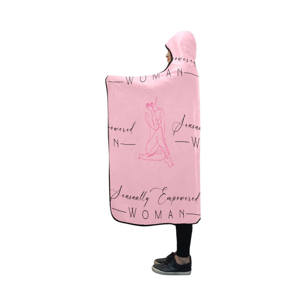 Sensually Empowered Woman Blanket Hooded Blanket 50"x40"