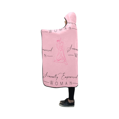 Sensually Empowered Woman Blanket Hooded Blanket 50"x40"