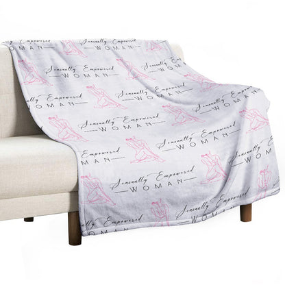 Sensually Empowered Woman Blanket Ultra-Soft Flannel Blanket Multiple Sizes