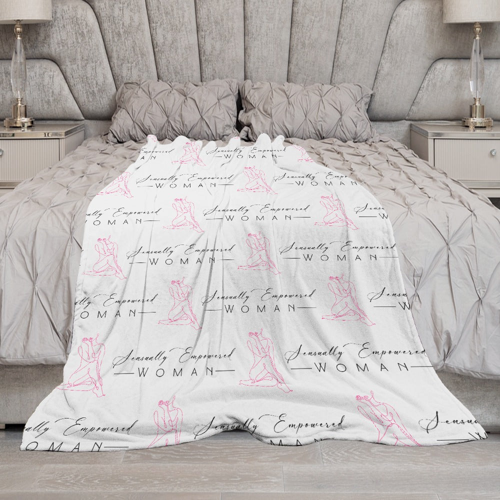 Sensually Empowered Woman Blanket Ultra-Soft Flannel Blanket Multiple Sizes