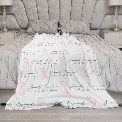 Sensually Empowered Woman Blanket Ultra-Soft Flannel Blanket Multiple Sizes