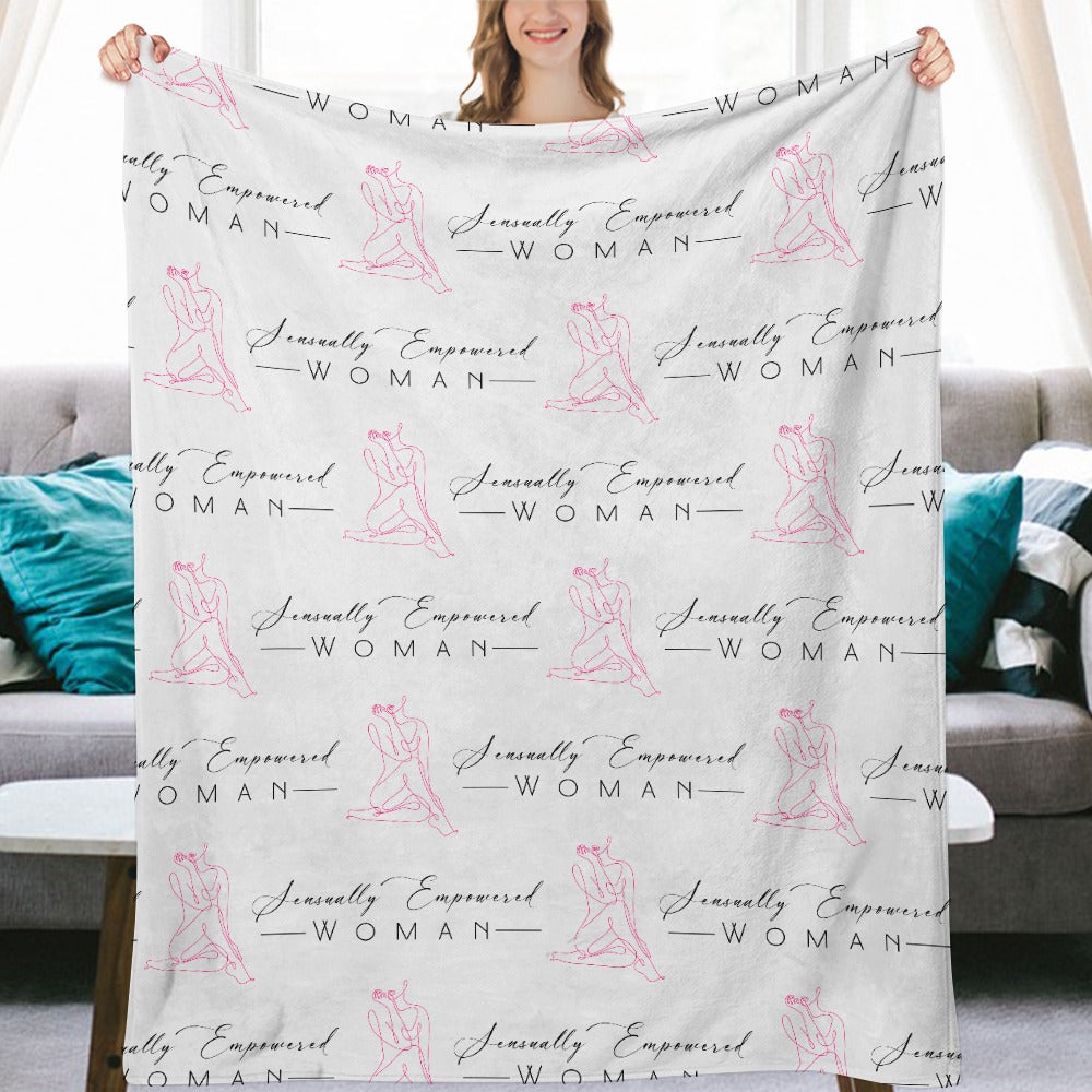 Sensually Empowered Woman Blanket Ultra-Soft Flannel Blanket Multiple Sizes