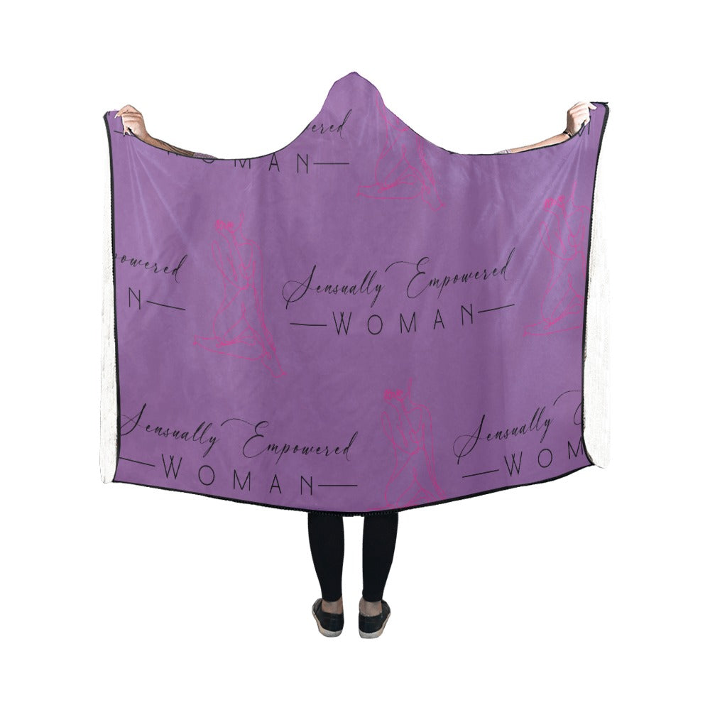 Sensually Empowered Woman Blanket Hooded Blanket 50"x40"