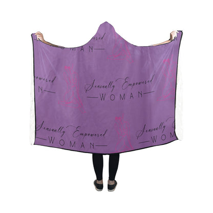 Sensually Empowered Woman Blanket Hooded Blanket 50"x40"