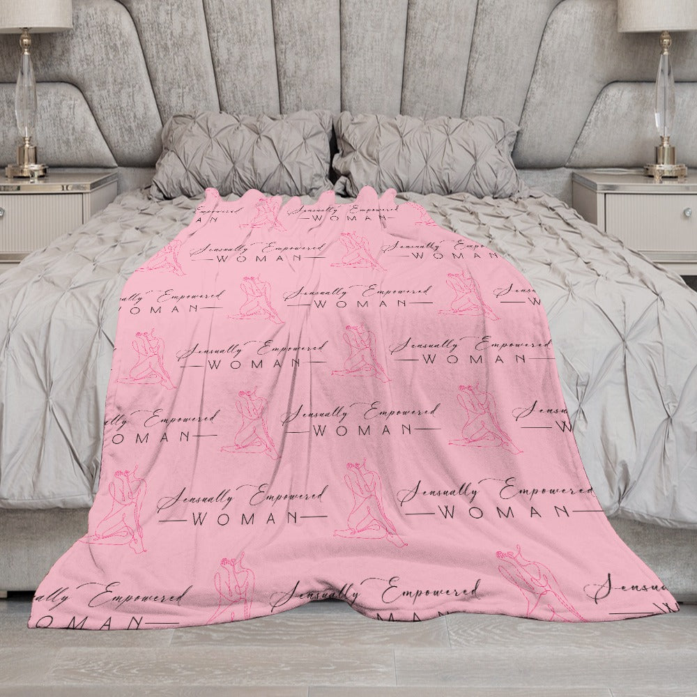 Sensually Empowered Woman Blanket Ultra-Soft Flannel Blanket Multiple Sizes