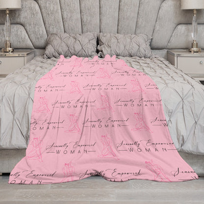 Sensually Empowered Woman Blanket Ultra-Soft Flannel Blanket Multiple Sizes