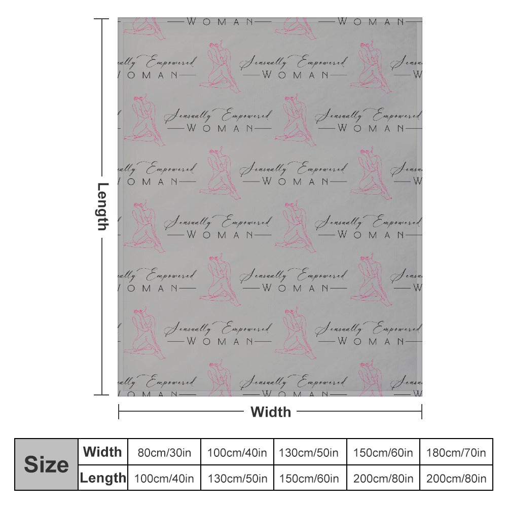 Sensually Empowered Woman Blanket Ultra-Soft Flannel Blanket Multiple Sizes