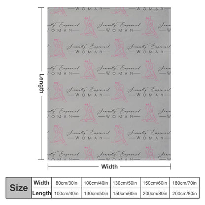 Sensually Empowered Woman Blanket Ultra-Soft Flannel Blanket Multiple Sizes