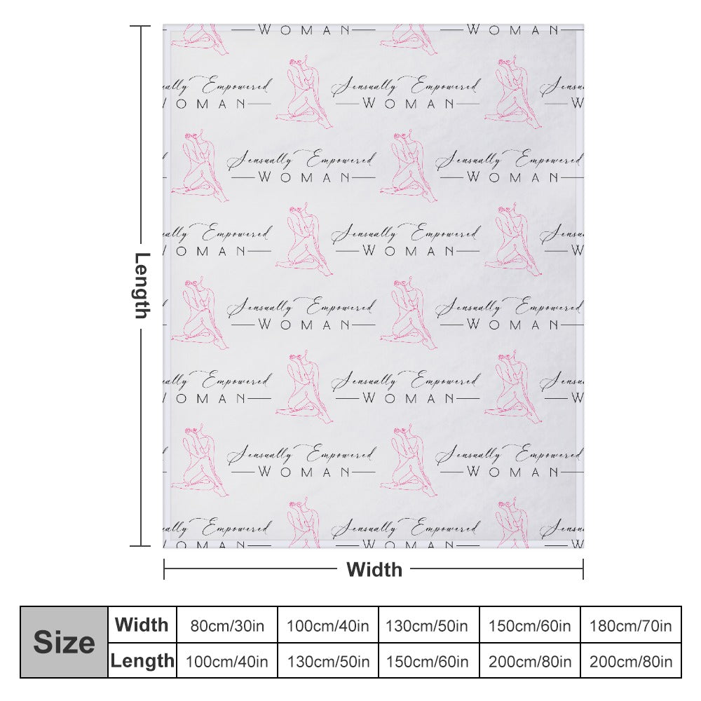 Sensually Empowered Woman Blanket Ultra-Soft Flannel Blanket Multiple Sizes